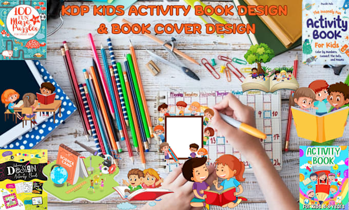 Gig Preview - Create kids activity book children book formatting kids coloring book design