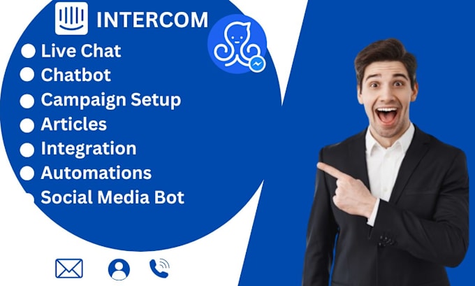 Gig Preview - Setup chatbot and product tour and ai live chat with intercom and botpress