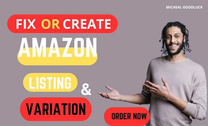 Bestseller - create amazon fba product listing and fix error or variation