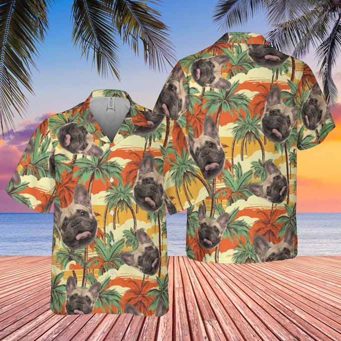 Gig Preview - Create a floral tropical hawaiian shirt design for printify