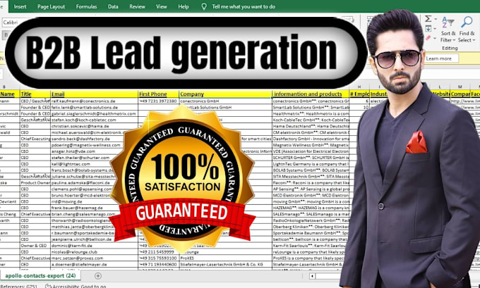 Gig Preview - Provide b2b lead generation, email list building by linkedin sales navigator