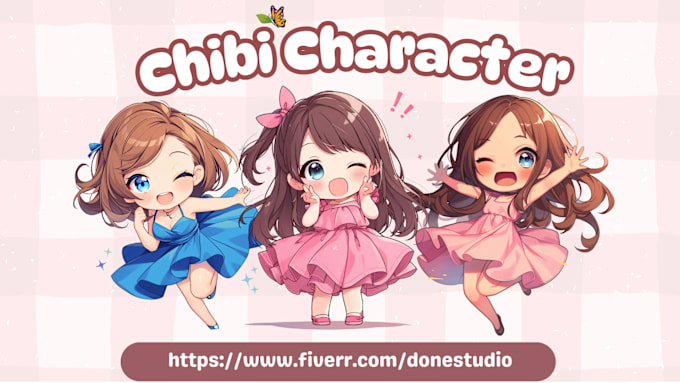 Bestseller - make anime cute chibi artstyle character design for vtuber, profile and sticker