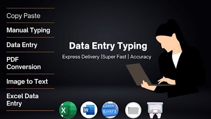 Gig Preview - Do data entry, rewrite a document, pdf to word, flow chart