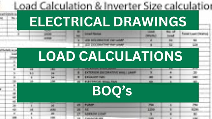 Gig Preview - Do electrical designing, boq, load calculations and drawings