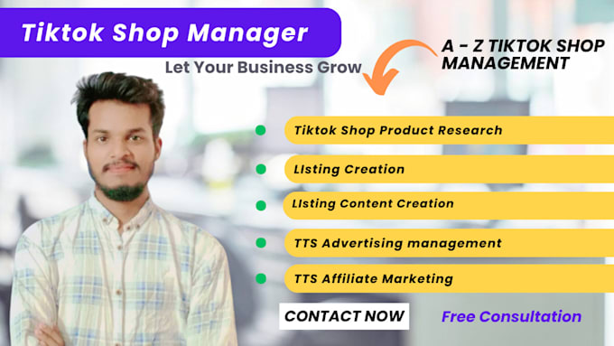 Gig Preview - Be your virtual assistant of tiktok shop expert in ads tik tok shop va