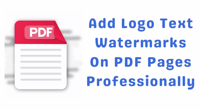 Gig Preview - Add watermarks on PDF pages fast professionally