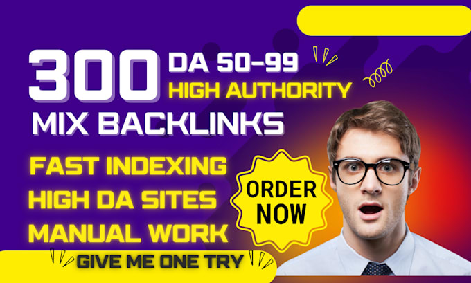 Gig Preview - Do 300 high authority seo mix backlinks for quality link building service