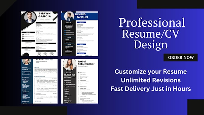 Gig Preview - Create custom resume and cover letter design services