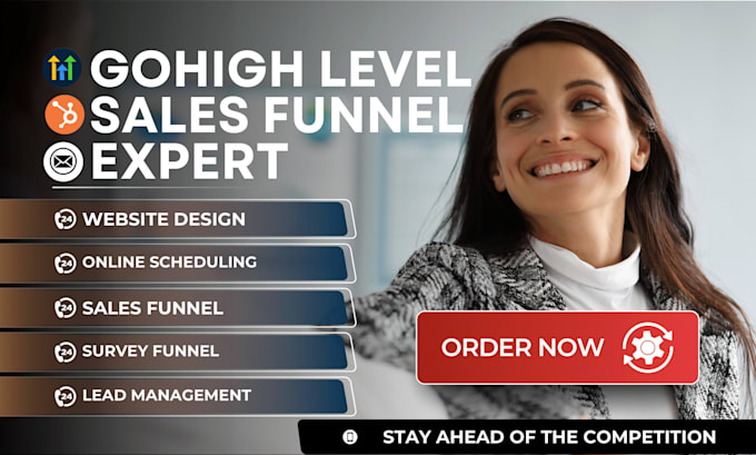 Gig Preview - Design ghl website, gohighlevel sales funnel, landing page design, pipelines