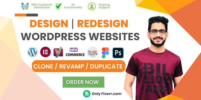 Gig Preview - Design, redesign, update, edit, copy clone or revamp wordpress website