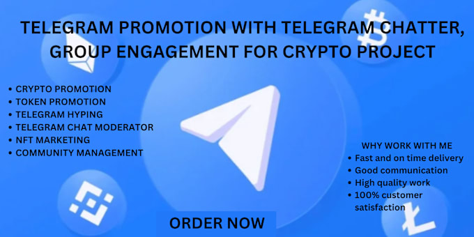 Gig Preview - Do telegram promotion with telegram chatter engage meme coin