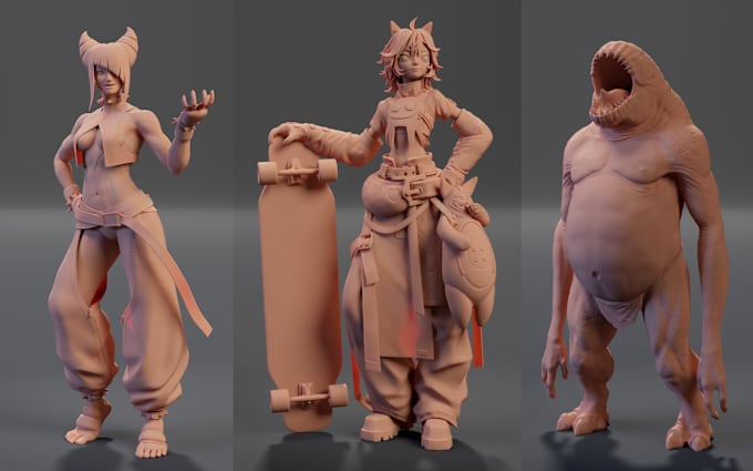 Gig Preview - Sculpt 3d characters and assets for 3d printing