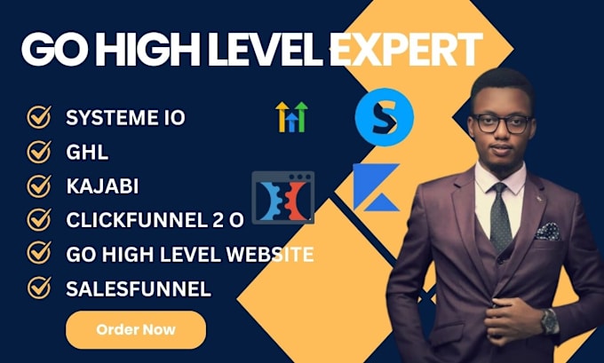 Gig Preview - Do systeme io, ghl, kajabi,clickfunnel 2 0, gohighlevel webiste, salesfunnel