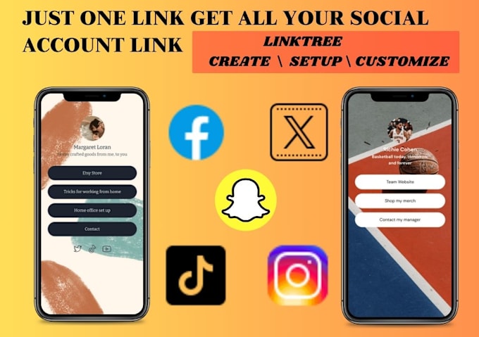 Gig Preview - Setup and customize a linktree account for all your social media account