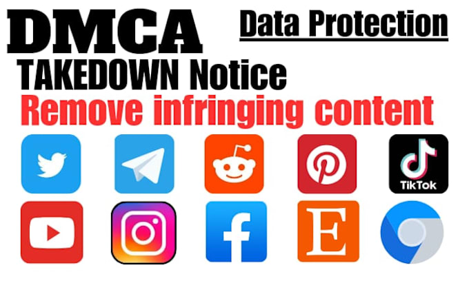 Gig Preview - Takedown remove harassing content on tiktok,x,yt,ig,reddit,fb,google by dmca