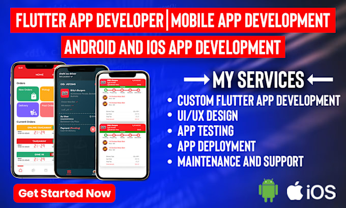 Gig Preview - Do flutter app development, android and IOS app development