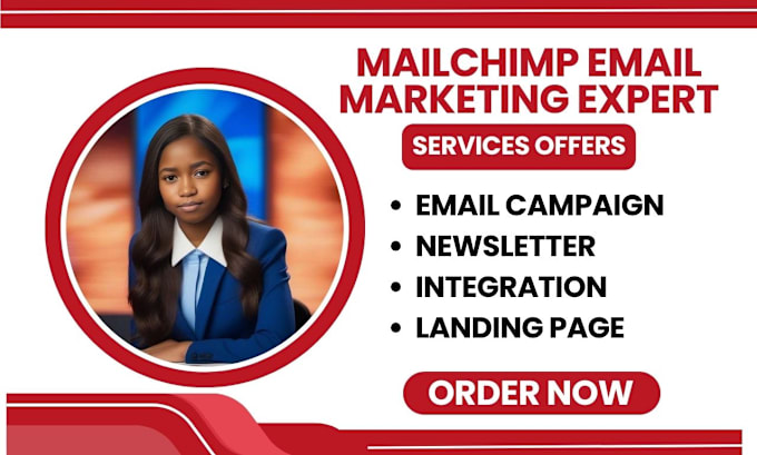 Gig Preview - Be your mailchimp expert newsletter email campaign setup landing page design