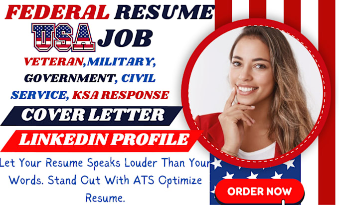 Gig Preview - Provide ats federal resume ksa response for military, government, veteran