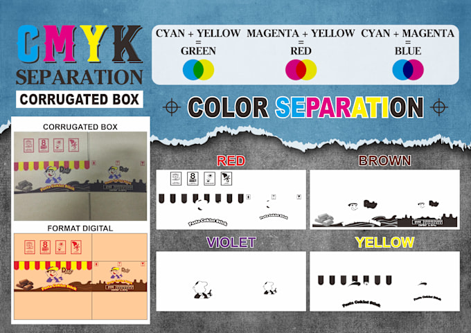 Gig Preview - Do professional color separation, cmyk, on corrugated box