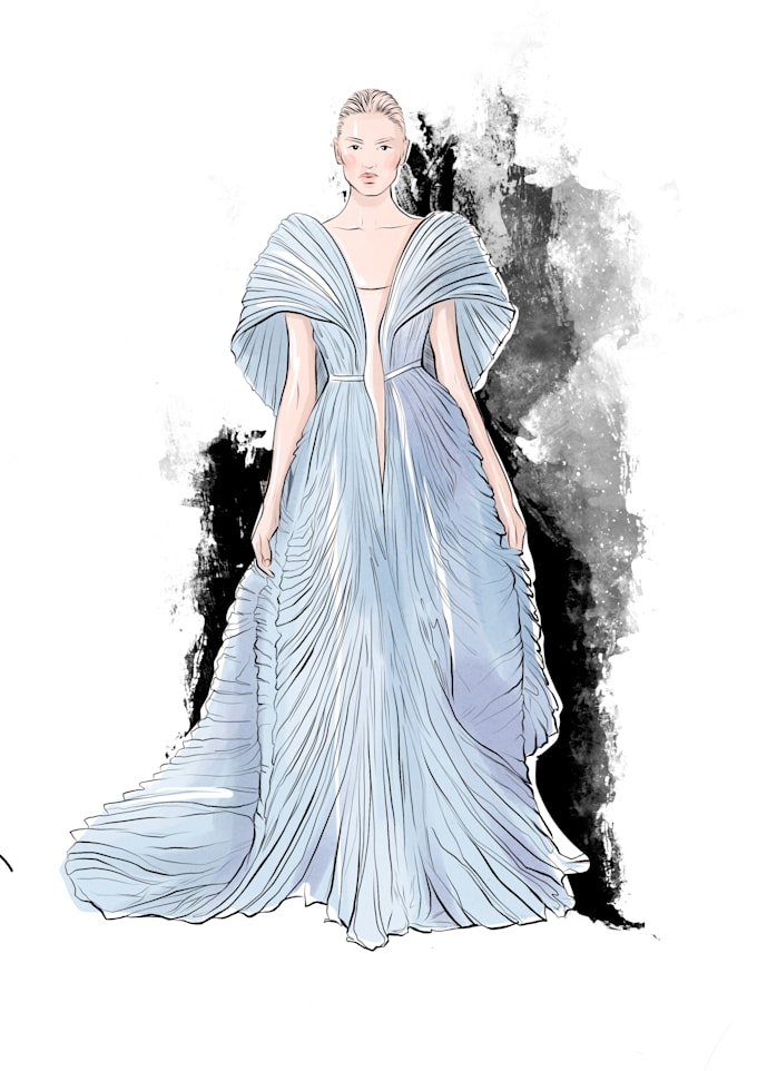 Gig Preview - Draw a fashion illustration, sketch