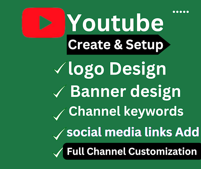 Gig Preview - Create and setup youtube channel with logo,banner design