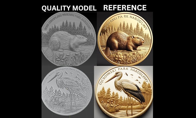 Gig Preview - Do medals bas relief coin model 3d medallion pendant challenge coin model file