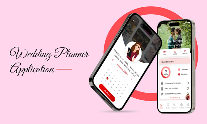 Gig Preview - Develop an event planning, wedding planner app like zola, wedmegood