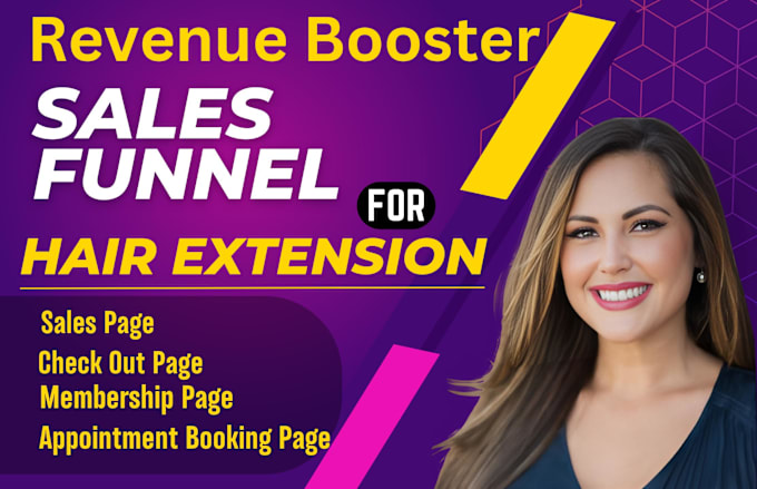 Gig Preview - Do gohighlevel sales funnel for hair extension appointment booking landing page