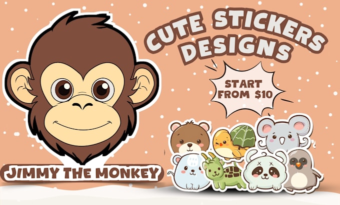 Gig Preview - Draw cute kawaii doodles sticker packs design for you