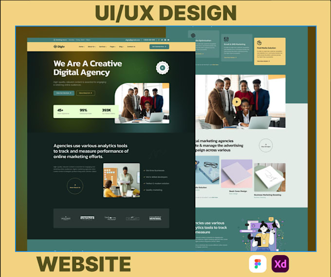 Gig Preview - Do UI UX designs for blog websites, apps and landing pages