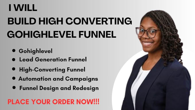 Gig Preview - Build funnel in gohighlevel website gohighlevel sales funnel