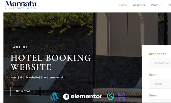 Bestseller - do hotel website, vacation rental apartment booking, airbnb website on wix, wp