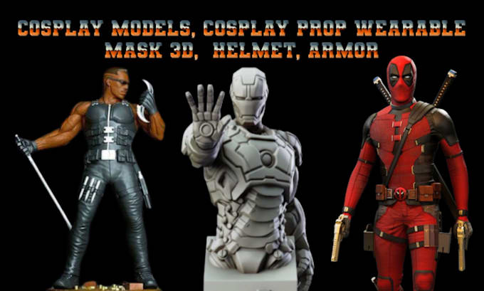 Gig Preview - Sculpt cosplay models mask 3d helmet cosplay prop wearable cosplay 3d printing