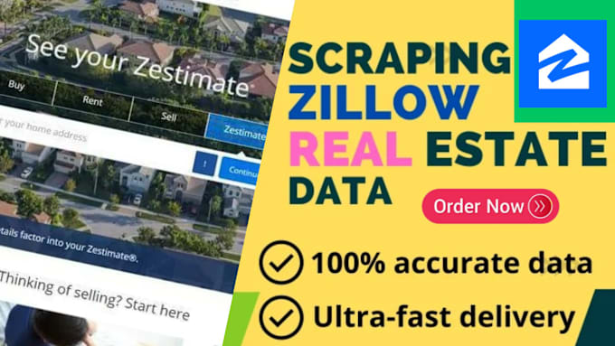 Gig Preview - Do perfect zillow scraping for real estate within 24 hours