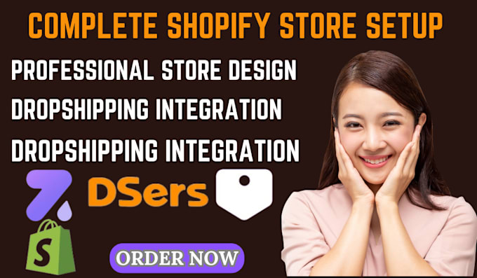 Gig Preview - Shopify store setup shopify store design dropshipping via zendrop spocket dsers