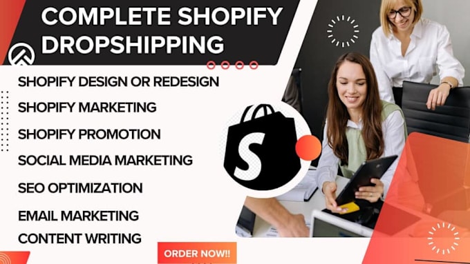 Gig Preview - Do shopify design, shopify marketing, shopify promotion ads for sales boost