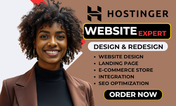 Gig Preview - Hostinger website design hostinger website redesign hostinger website design