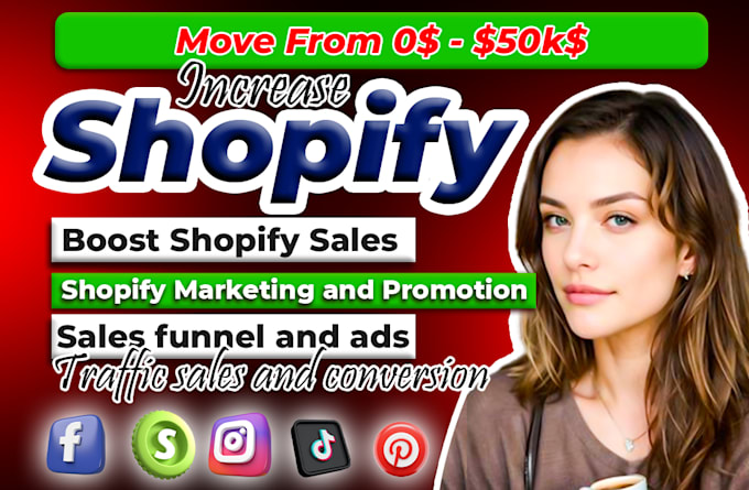 Gig Preview - Increase shopify sales, do shopify marketing facebook ads sales funnel for sales