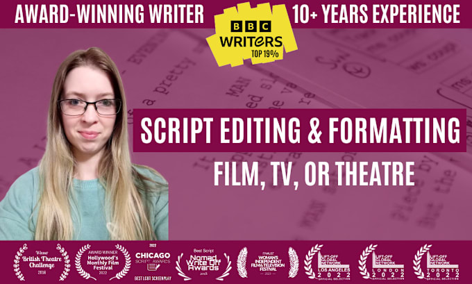 Gig Preview - Edit, proofread and format your script or screenplay to industry standards