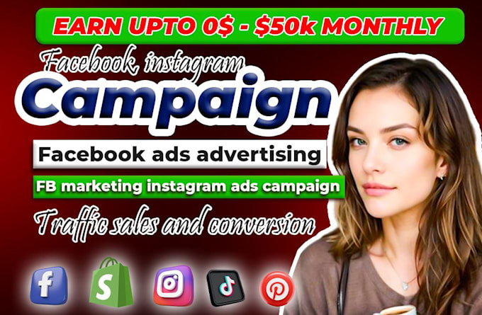 Gig Preview - Do shopify facebook ads advertising, fb marketing, instagram ads campaign