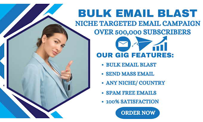 Gig Preview - Send bulk email blast with email marketing campaign