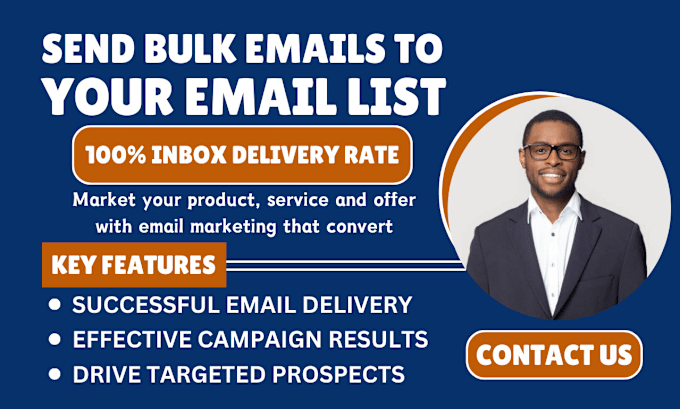 Gig Preview - Send bulk email blast bulk email sending cold email outreach email campaign