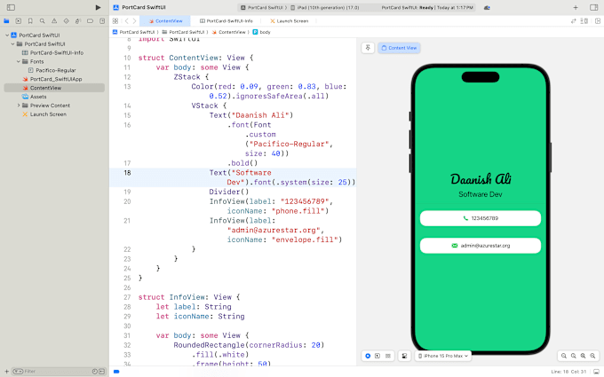 Gig Preview - Develop an ios app with swiftui