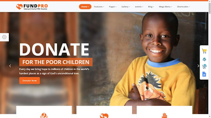 Gig Preview - Design nonprofit ngo fundraising website for non profit charity donations