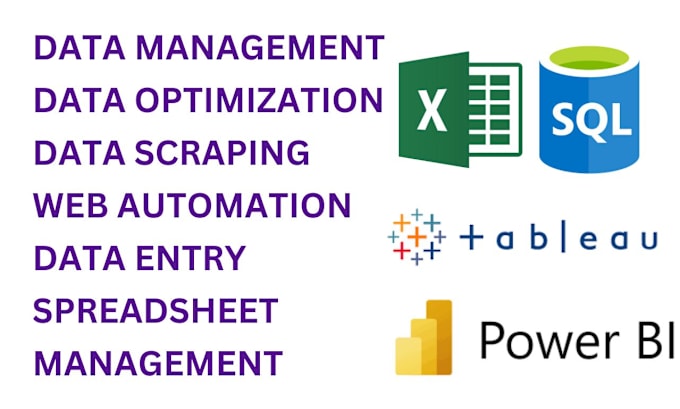 Gig Preview - Do data management and optimization, data scraping and web automation data entry