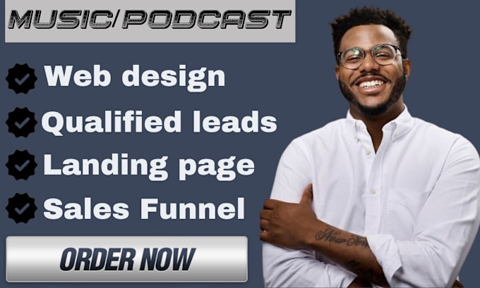 Gig Preview - Podcast music dj artist radio station concert website landing page sales funnel