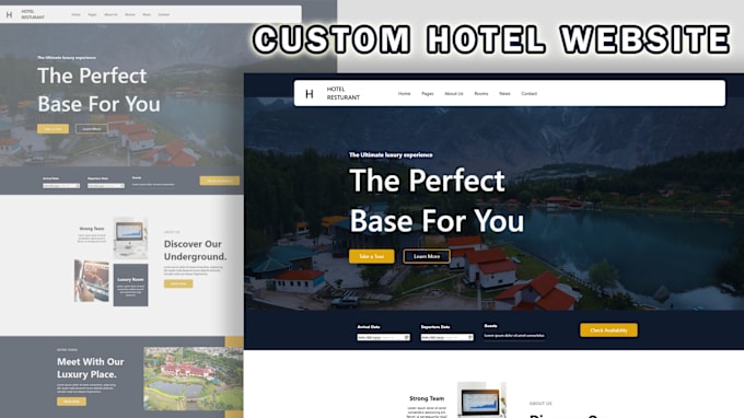 Gig Preview - Create mern, full stack website for hotel, restaurant