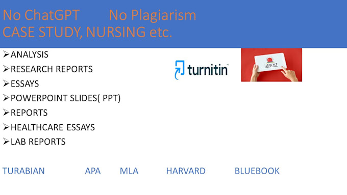 Gig Preview - Write urgent case study analysis, research, reports, nursing and law essays