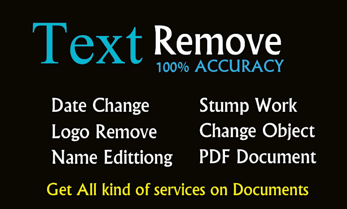 Bestseller - remove text on documents changes on any PDF file