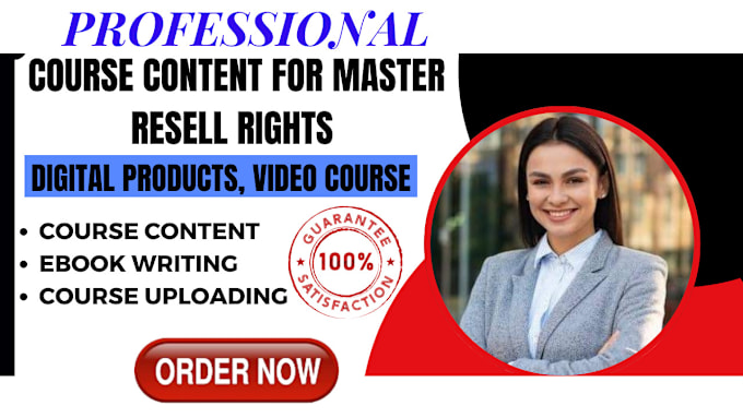 Bestseller - course content for master resell rights, digital products, video course